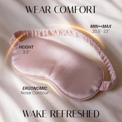 OLESILK 100% Mulberry Silk Sleep Mask for Women - Zero-Pressure Blackout