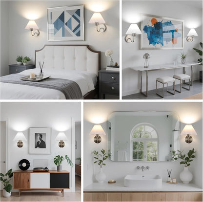 Rechargeable Battery Operated Wall Sconce Sets of 2, 15 Colors Wireless gooseneck Black Wall Lights Fixture with Dimmable Bulbs and Remote, Not Hardwired Wall Mounted Lamps for Bedroom Living Room