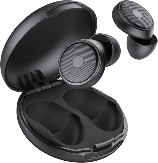Ear Plugs for Sleeping Noise Cancelling -45dB, Soft and Reusable Silicone Hearing Protection Earplugs with 8 Eartips and Carrying Case, for Sleeping, Concert, Working, Studying, Traveling (Black)