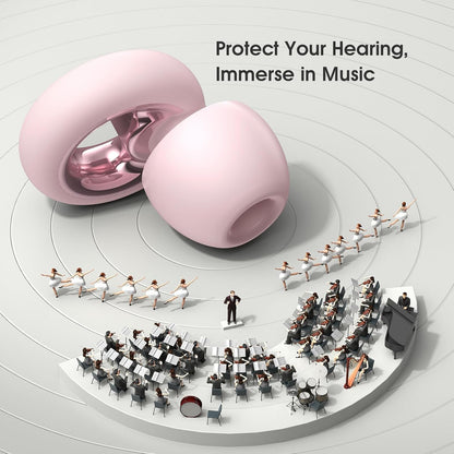 Noise Cancelling Ear Plugs for Sleeping, Reusable Silicone Ear Plugs for Noise Reduction, Soft Hearing Protection with 8 Ear Tips for Concerts, Work, Shooting, and Travel(Rose)