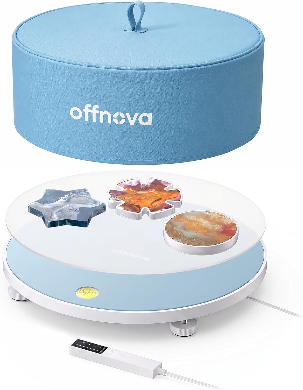 OFFNOVA Resin Heating Mat & Leveling Table, 2-in-1 Resin Tools for Epoxy Resin, Resin Curing Machine for Resin Molds, Undeformed Resin Dryer with Smart Timer & Temperature Control, Silicone Mat