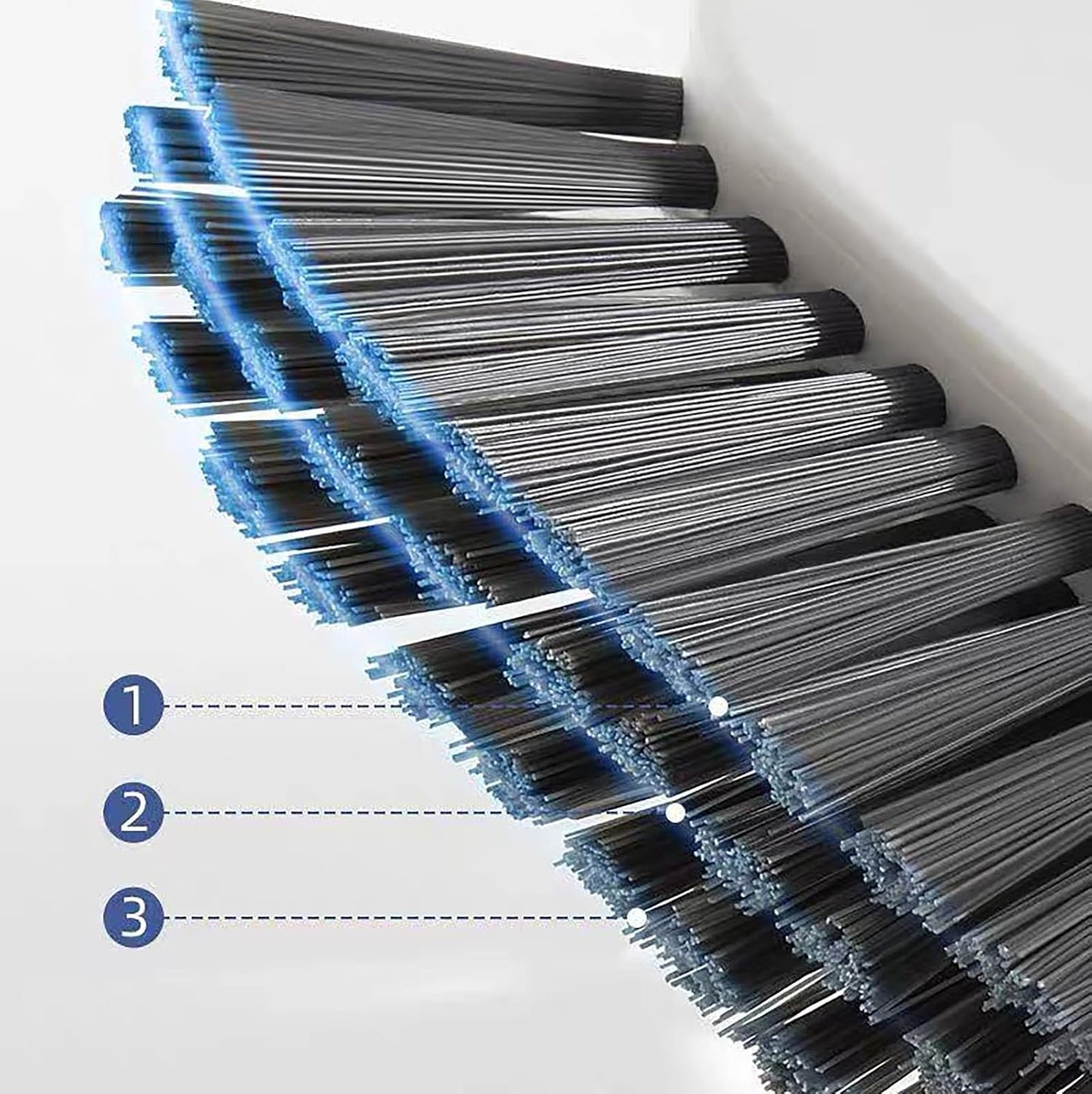 2 in 1 Window Track Cleaning Tools Groove Crevice Cleaning Brush with Hidden Scraper for Sliding Door Tracks, Window Sills, and Window Seal (1 Piece)