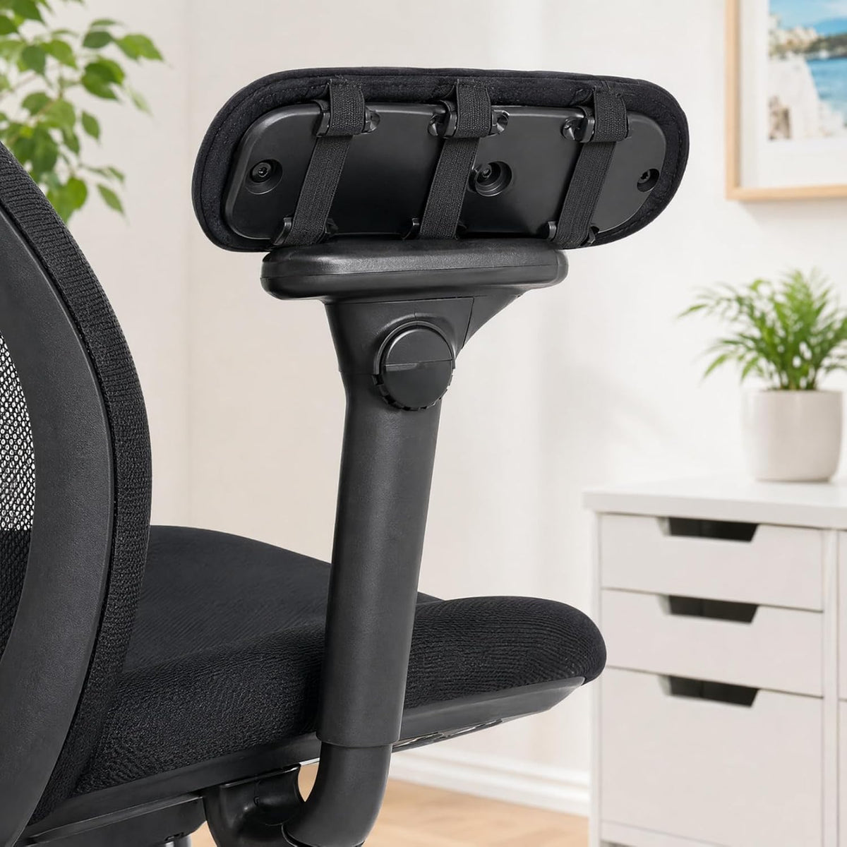 GALPADA Armrest Covers for Office Chair, Plush Armrest Pads Washable Cushions, Gaming Computer Chair Replacement Accessories, Black (1 Pair)