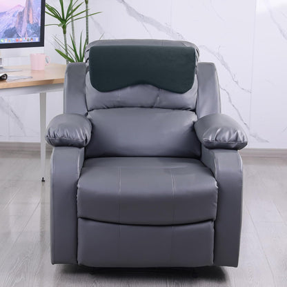 HOMBYS Cervial Neck Pillow for Recliner, Foam Headrest Cushion for Sleeping, Medium Firm Neck Support for Couch, Office Chair and Car, Non-Slip Backing and Elastic Straps, Dark Grey