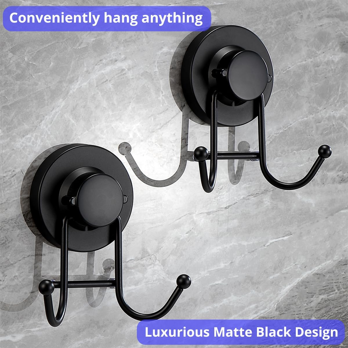 HOME SO Suction Cup Hooks for Shower & Bathroom Towel Holder 1-Pack Chrome | Waterproof Rustproof Multipurpose Organizer Hook for Hanging Loofah Robe Coat Bath Accessories on Tile Glass Door Mirror