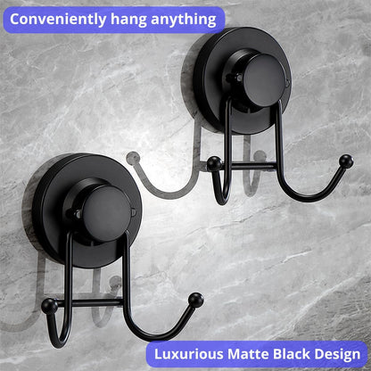 HOME SO Suction Cup Hooks for Shower & Bathroom Towel Holder 1-Pack Chrome | Waterproof Rustproof Multipurpose Organizer Hook for Hanging Loofah Robe Coat Bath Accessories on Tile Glass Door Mirror