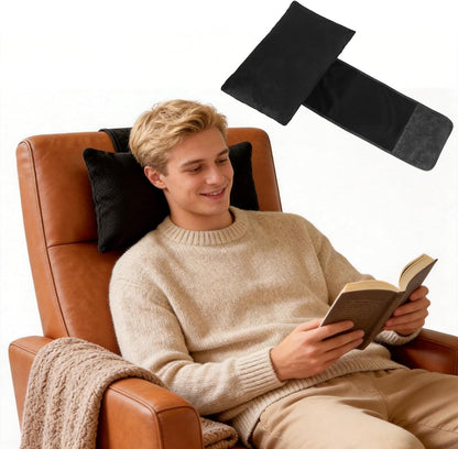 KINIVA Dual-Layer Ultra-Suede Neck Support Pillow for Recliners, Sofas & Office Chairs - Breathable Mesh, Removable Cover, Orthopedic Cervical Support for Pain Relief (Grey)