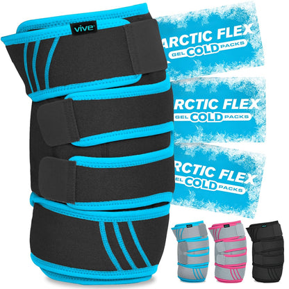 Vive Knee Ice Pack Wrap - Cold/Hot Gel Compression Brace for Pain Relief | Strap for Arthritis Pain, Tendonitis, ACL, Athletic Injury, Osteoarthritis, Women, Men, Running, Meniscus, Patella, Surgery