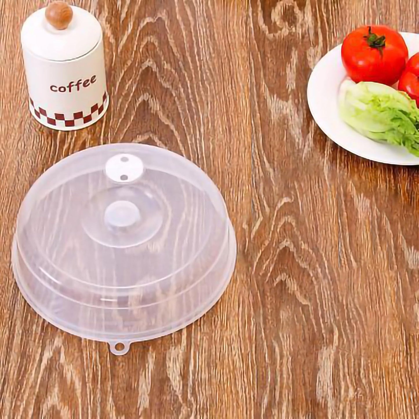 Microwave Splatter Cover, PP Microwave Plate With Steam Vents Food Cover Splatter Shield with Easy-Grip Handle for Microwave Oven(Small Size)