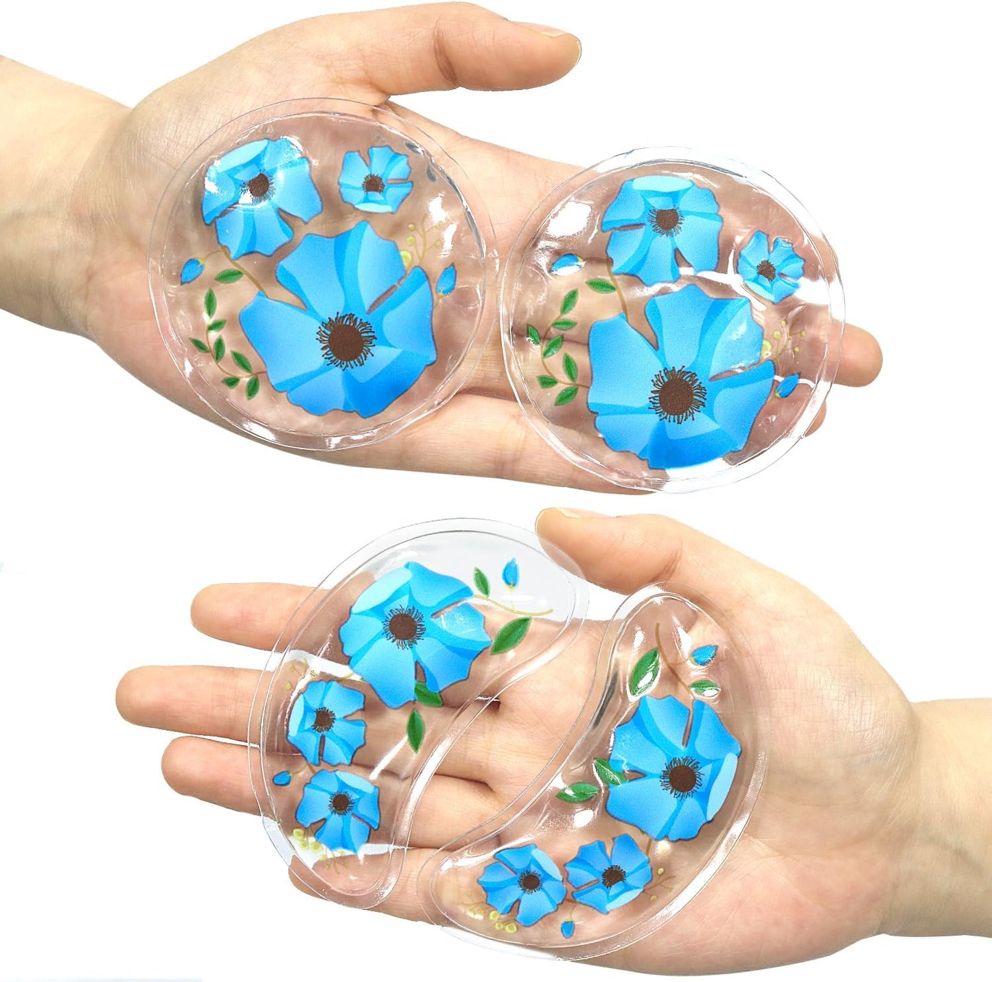 4PCS Gel Eye Ice Pack Set Reusable, Cold and Hot Compress for Eyes, Ice Pack for Eyes, Cooling Eye Pads for Eye Strain, Swelling, Redness, Dark Circles, Puffy Eyes, and Eye Recovery Surgery.
