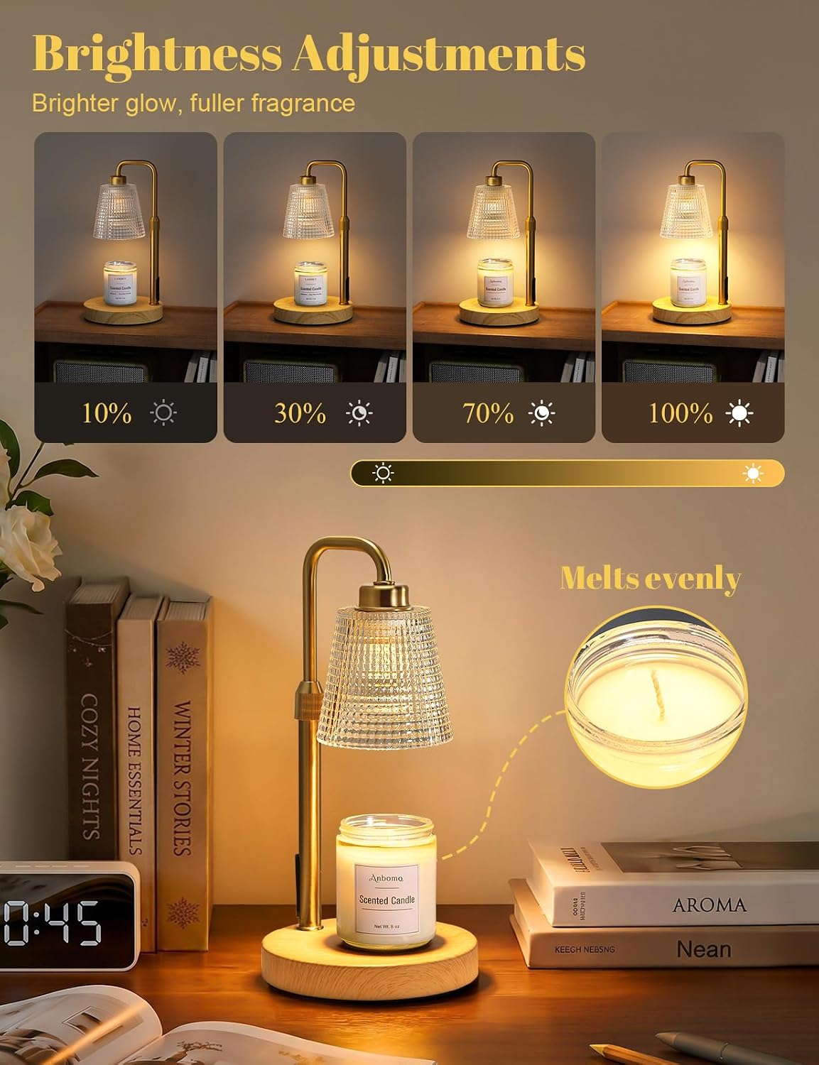 Candle Warmer Lamp with Timer, Birthday Gifts for Women, Ideal Fall Decor