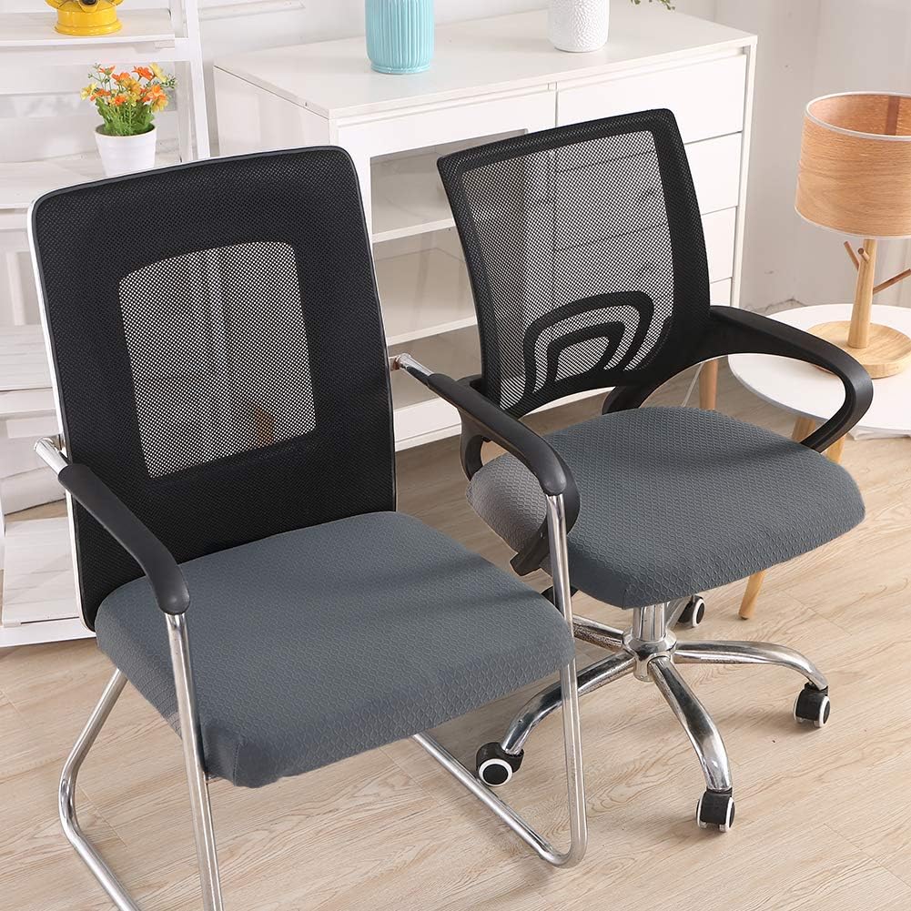 Smiry Office Computer Chair Armrest Covers, 2PCs Anti-dust Arm Rest Pad | Removable Washable Desk Chair Arm Pad Covers, Grey