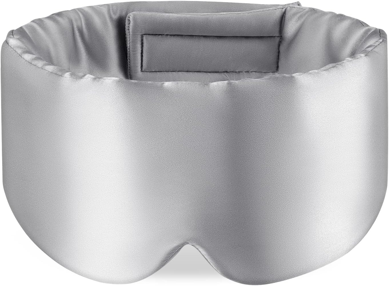 Zenssia 100% Mulberry Silk Sleep Mask Eye Mask for Man and Woman with Adjustable Headband, Full Size Large Sleep Mask & Blindfold for Total Blackout for All Night Sleep, Travel & Nap- Light Plum
