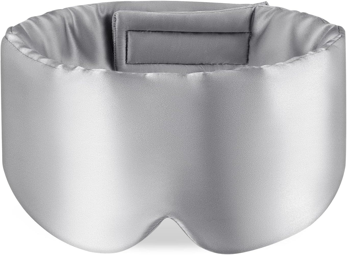 Zenssia 100% Mulberry Silk Sleep Mask Eye Mask for Men and Women, Light Plum