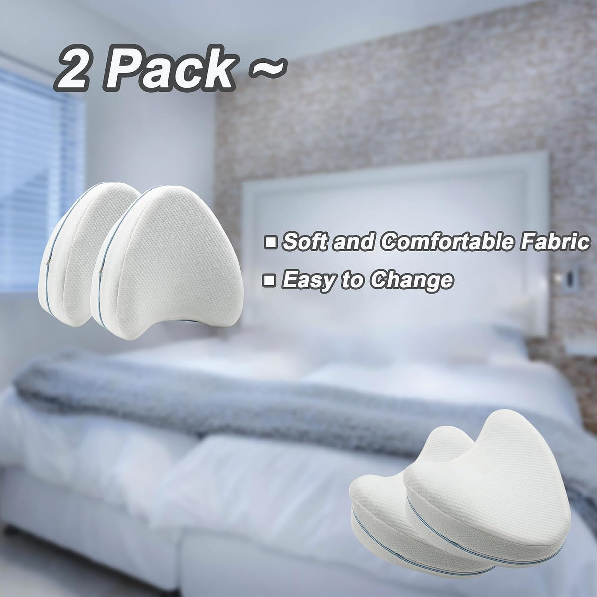 Knee Pillow Cover for Contour Legacy Knee Support Pillow (Gray)