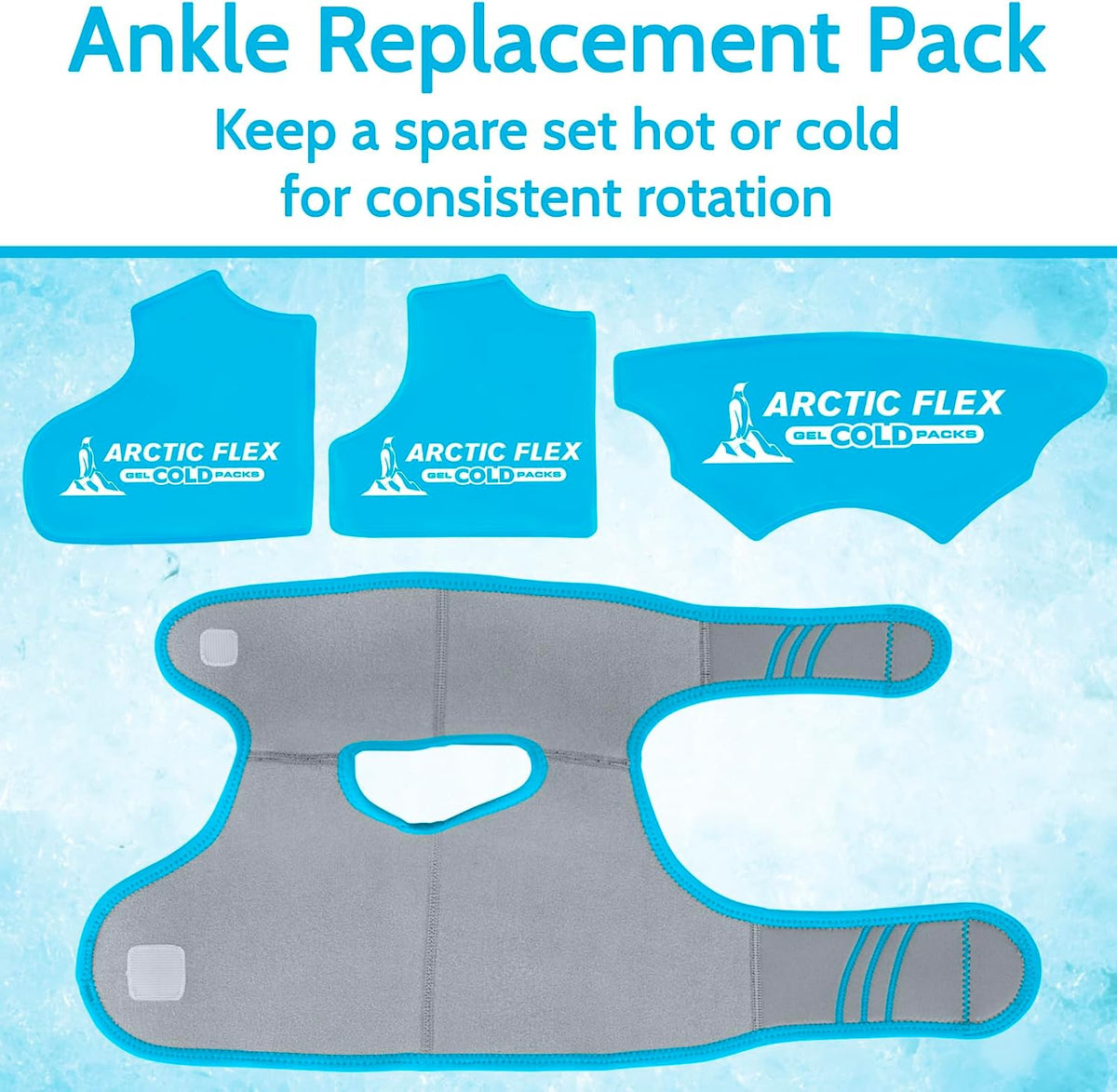 Arctic Flex Gel Replacement Packs - Ice Packs Reusable for Elbow Ice Brace