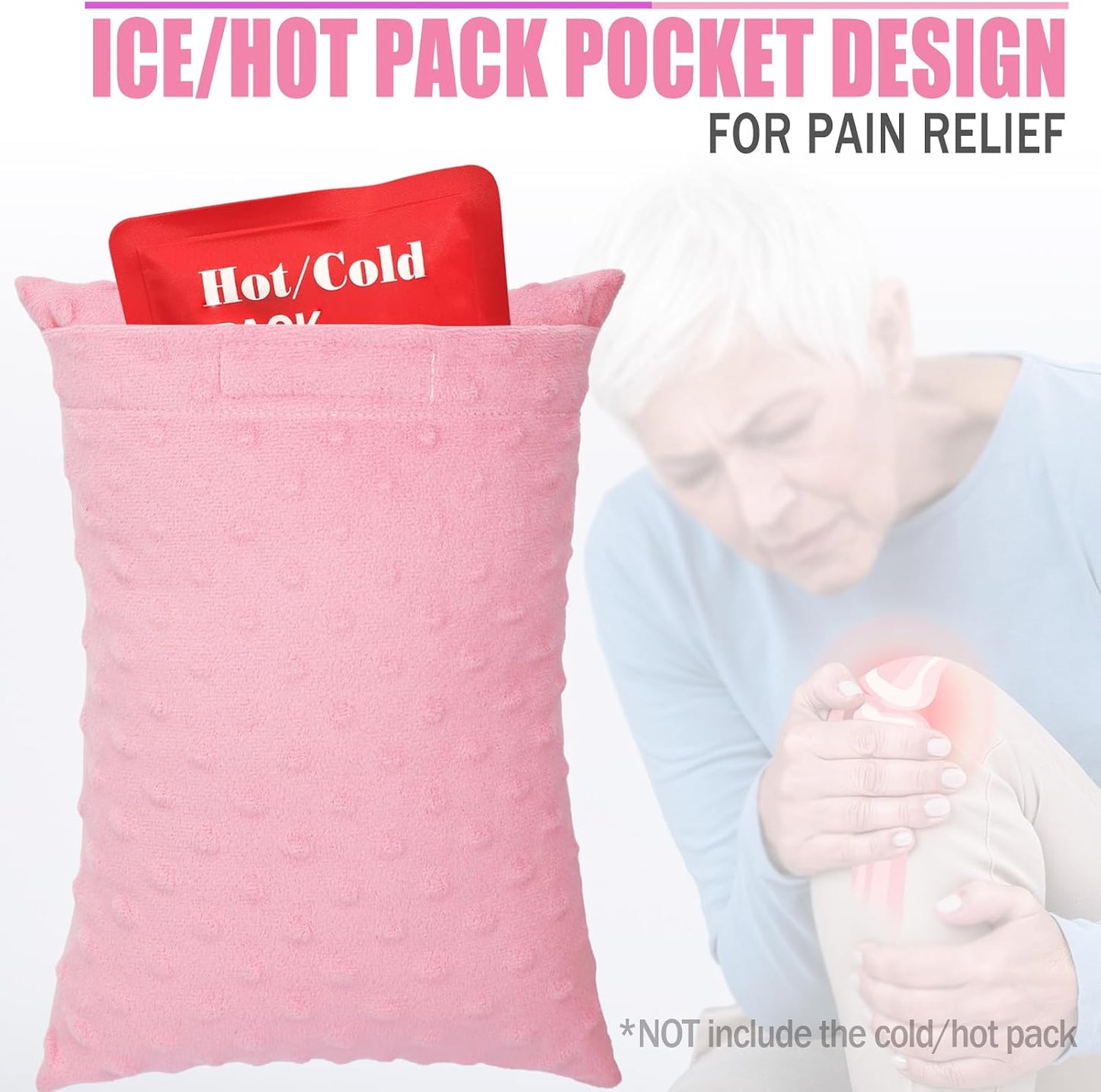 Soft Knee Pillow Leg Pillows 11" x 7.8" Small Hip Support Pillows Between Legs for Side Sleepers Sciatica Joints Pain Relief Machine Washable Post Surgery Cushion Gifts, Minky Dot Light Gray