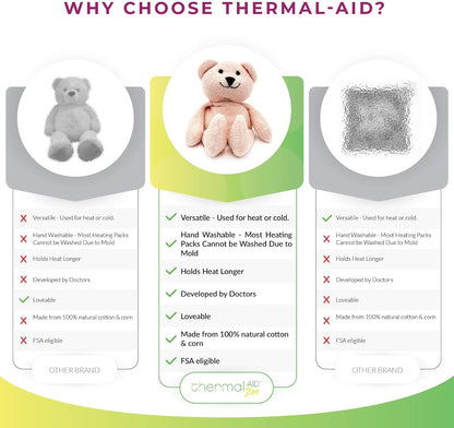Thermal-Aid® (Olli The Koala) – Washable Heating Pad & Ice Pack – Plush Hot/Cold Pack with Natural Corn Filling – Reusable Comfort