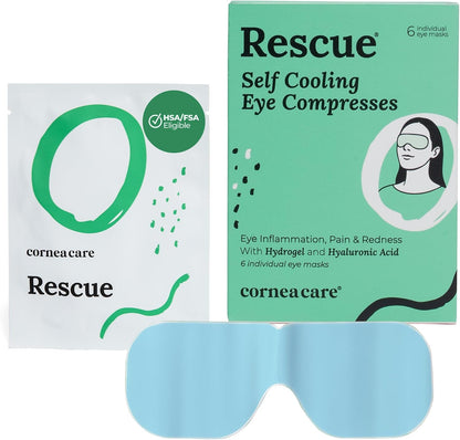 CorneaCare Rest: Self Heating Warm Compress for Dry Eyes | Heated Eye Mask for Fast Relief | Steam Mask for Stye Treatment | No Microwave or Washcloth Needed | Travel Ready Warm Compress | 30 Count