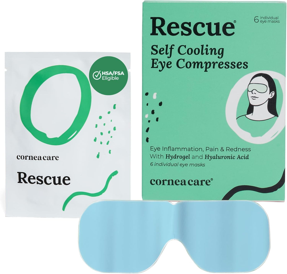 CorneaCare Rest Self Heating Warm Compress for Dry, Tired Eyes | 30 Count
