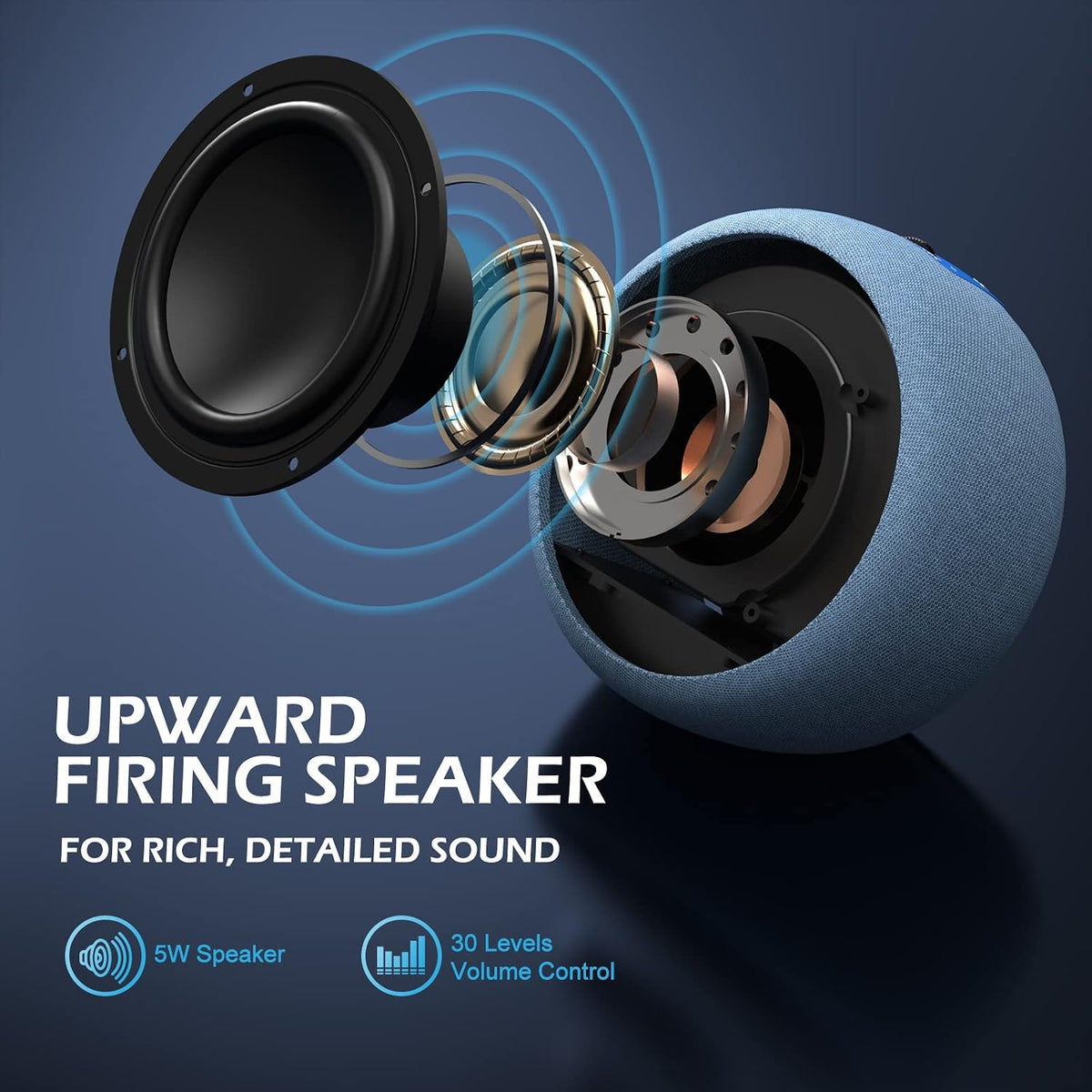Buffbee Pro 2nd Gen| Sound Machine, Alarm Clock with Bluetooth Speaker