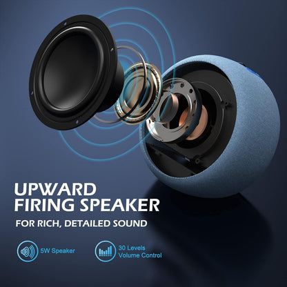 Buffbee Pro 2nd Gen| Sound Machine, Alarm Clock with Bluetooth Speaker
