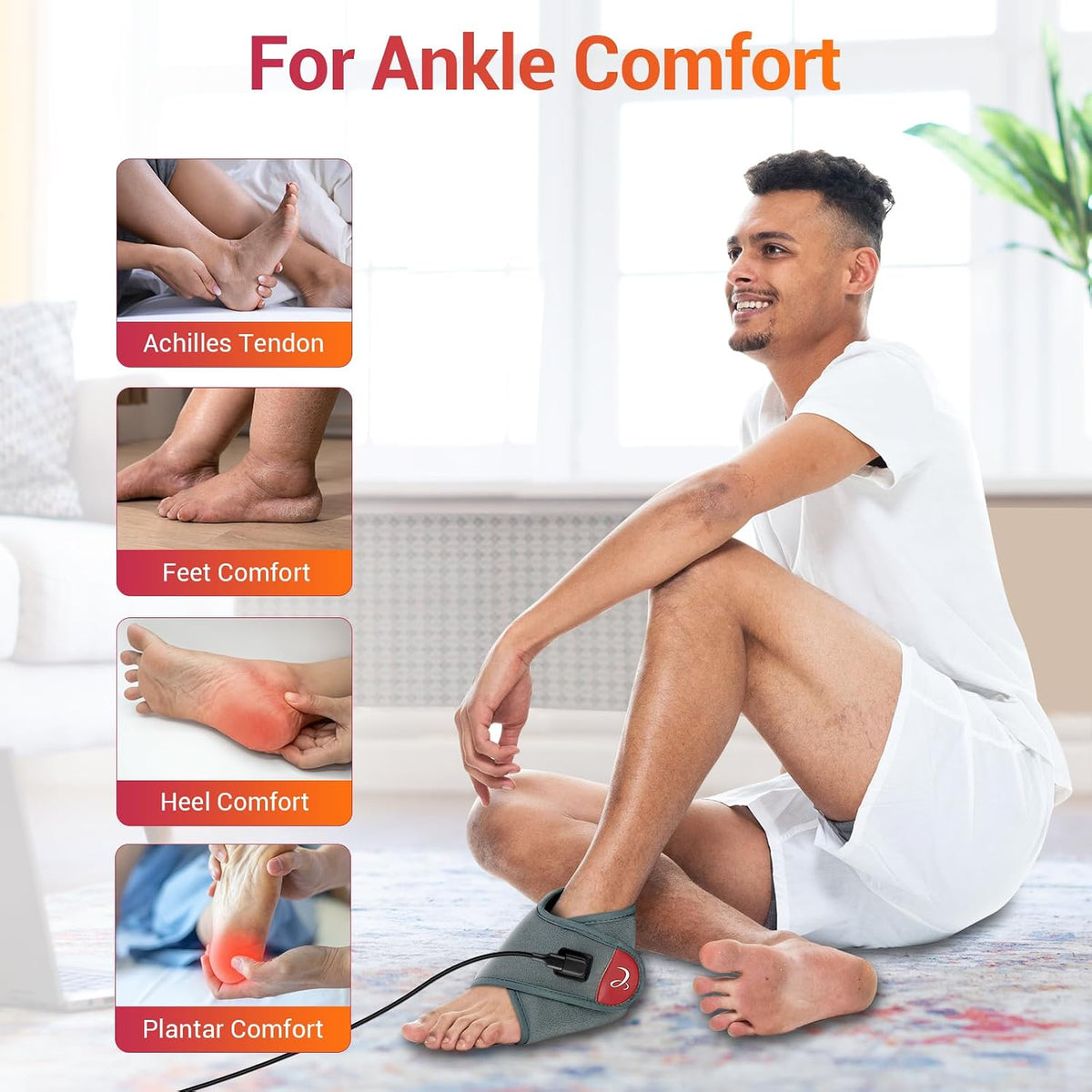 Comfytemp USB Wearable Heating Pad for Ankle and Feet for Sprained Ankle