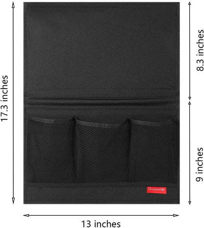 Bedside Storage Organizer, Bedside Caddy, Table Cabinet Storage Organizer, TV Remote Control, Phones, Magazines, Tablets, Accessories, Grey