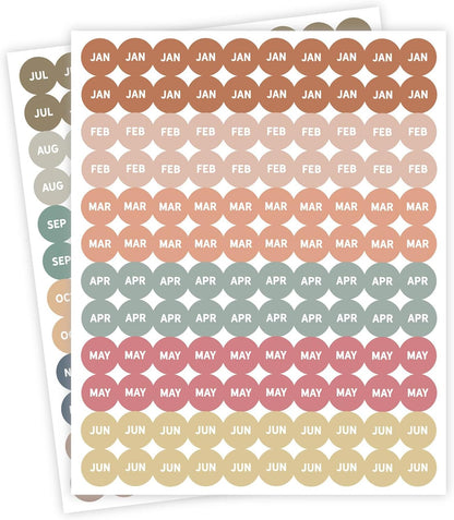 Andaz Press Colorful 7 Days of Week Stickers, Day Week Calendar Stickers for Adults Planner Day Dots Food Labels for Food Containers Date Calendar Planner Stickers Week Day Sticker Labels, 480-Pack