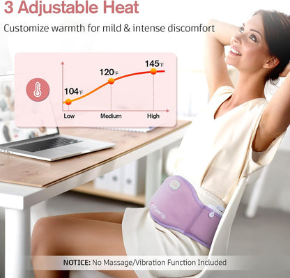 Comfytemp Portable Belly and Back Heating Pad for Period Menstrual Cordless