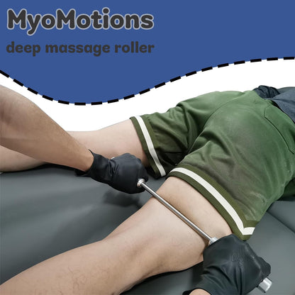 Stainless Steel Muscle Roller Stick for Legs with Silicone Grip and Ball Bearing Foot Roller for Athletes - Massage Roller Stick