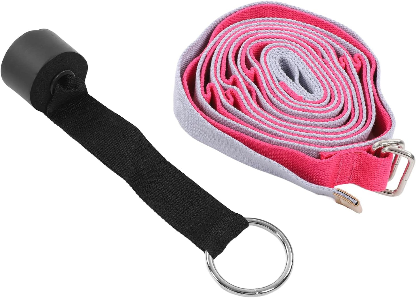 Yoga Stretching Strap, Fitness Stretch Belt with Fixed Door Anchor Loop, 10.2 ft 600D Oxford Cloth Leg Stretcher for Yoga, Gymnastics, Dance, Physical Therapy
