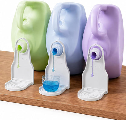 3PCS Laundry Detergent Cup Holder, Ymapinc Detergent Dispenser Drip Catcher | Detergent Cup Holder for Fabric Softener, Mess-Free Tray for Laundry Rooms, No Leaks Or Drips, Easy to Clean & Space-Saving