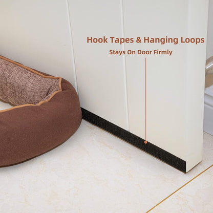 Under Door Draft Stopper Decorative Wind Stopper 36 inch for Door & Window, Weighted Animal Air Draft Stopper for Bottom of Door with Hanging Loops - Brown Dog