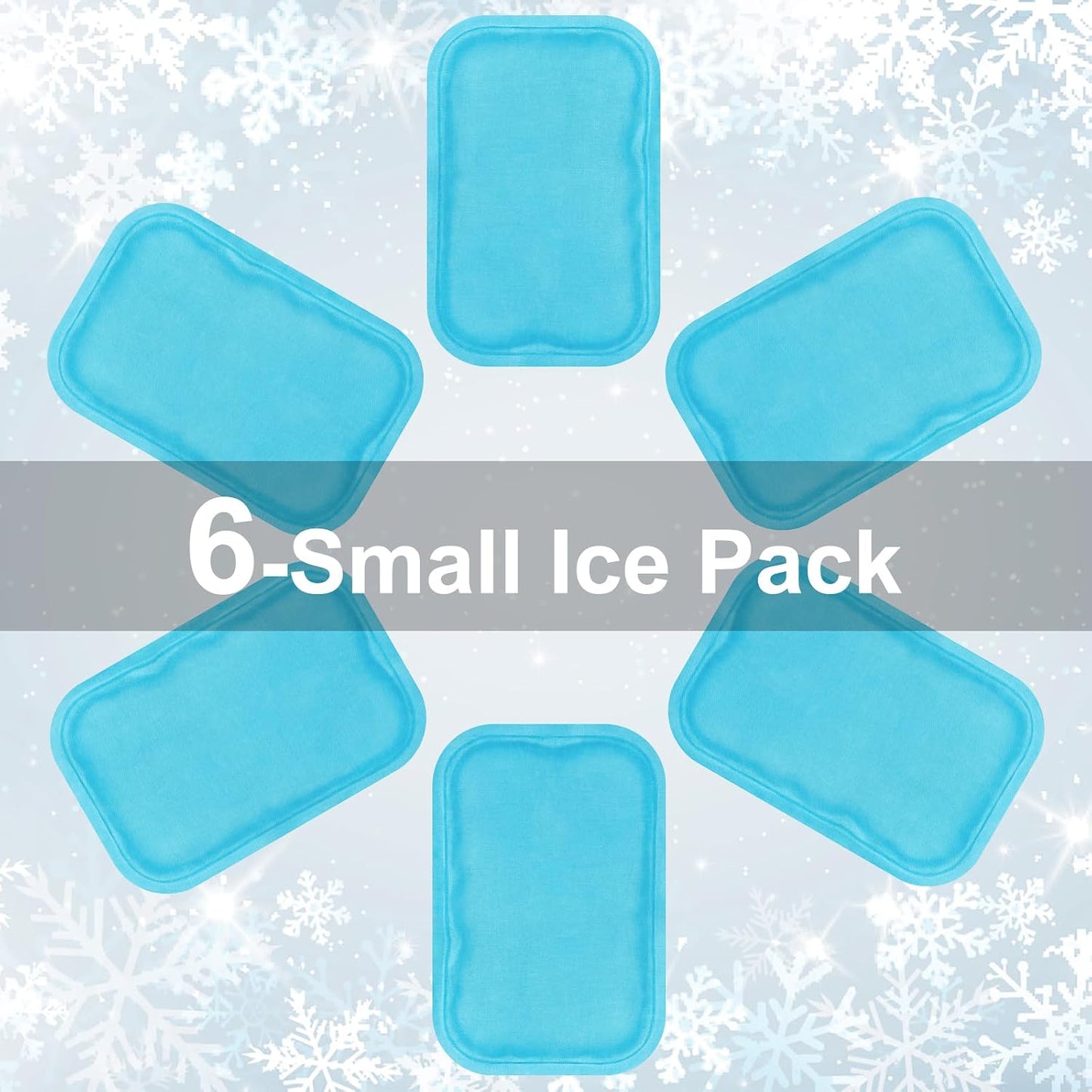 Reusable Small Ice Packs - Hot & Cold Mini Gel Cold Packs for Injuries, Sinus Relief, Tired Eyes, Headaches, First Aid, Pain Relief, Wisdom Teeth, Face - 6 Packs | Sinus Relief, Tired Eyes, Headaches, First Aid, Pain Relief, Wisdom Teeth, Face - 6 Packs