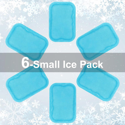 Reusable Small Ice Packs - Hot & Cold Mini Gel Cold Packs for Injuries, Sinus Relief, Tired Eyes, Headaches, First Aid, Pain Relief, Wisdom Teeth, Face - 6 Packs | Sinus Relief, Tired Eyes, Headaches, First Aid, Pain Relief, Wisdom Teeth, Face - 6 Packs
