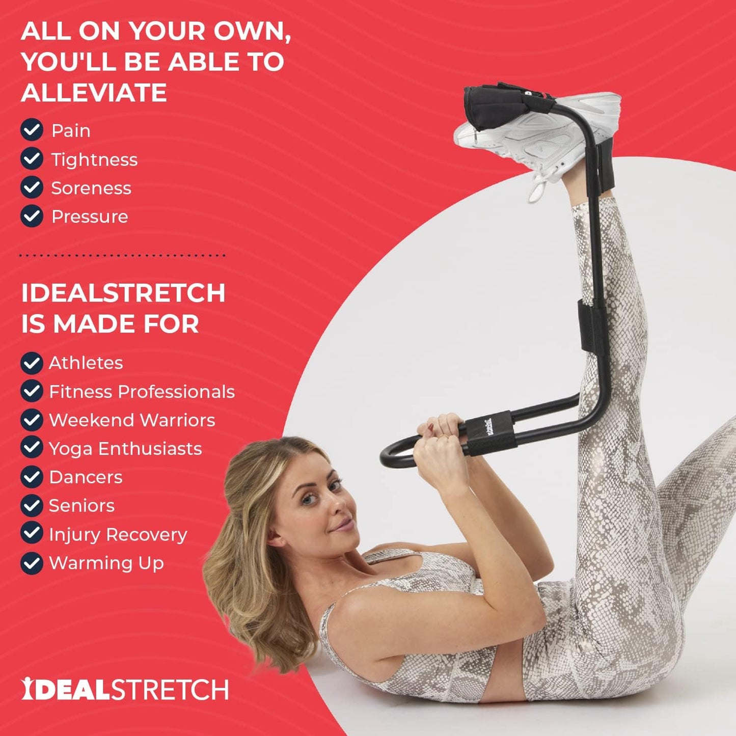 Leg Stretcher Hamstring Stretcher Hip Stretcher Patented | Calf Stretcher, Lower Back Stretcher, Patented Design, Supports Flexibility Training, Hamstring Recovery