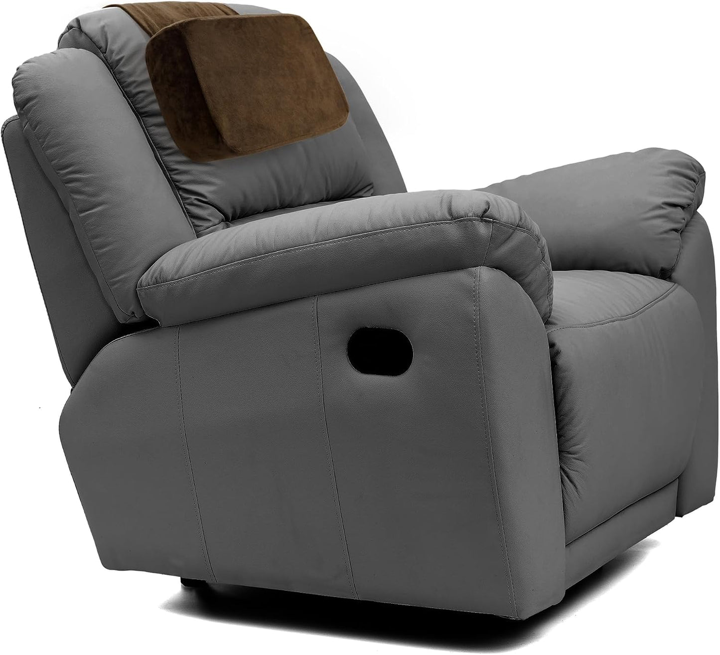 HOMBYS Memory Foam Neck Pillow for Recliner, Adjustable Headrest Cushion with Soft Plush Fabric and Medium Firm Filling, Design for Recliner Sofa Armchair, Machine Washable and Non-Slip (Black)
