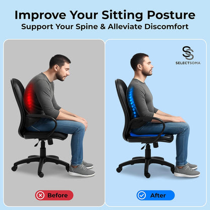 Gel Seat Cushion for Long Sitting, Pressure Relief for Tailbone and Back