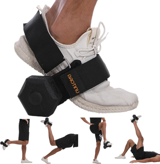 Monkey Foot Dumbbell Attachment for Glute Kickback Women's Leg Exercise Workouts at Home Adjustable Ankle Gym Strap Foot Weights Lifting Attachments Equipment for Men Hamstring Curls