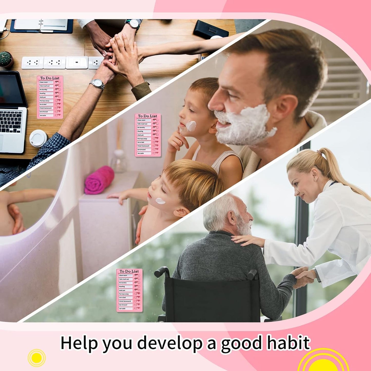 Chore Chart To Do List Adhd Tools for Kids and Adults Sliding Morning Routine Chart for Kids Detachable RV Checklist Board Reusable My Chores Checklist Task Board