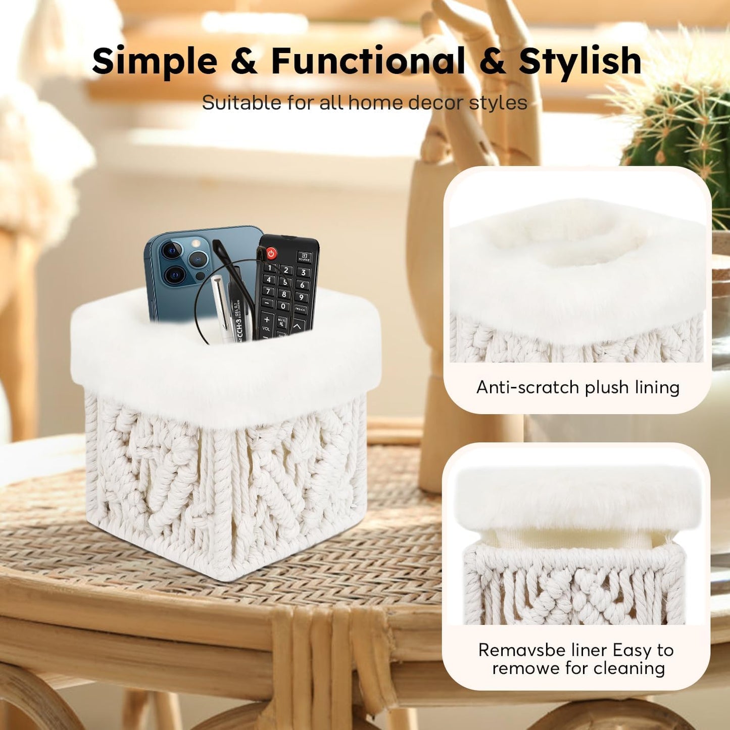 2 in 1 Glasses Holder, Double Plush Lined Eyeglass Holder Stand | 2 Slots Anti-scratch Eye-glasses Storage Organizer Case for Nightstand, Office Desk, Table, Brown