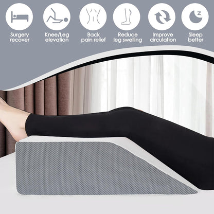 Zutan, Leg Wedge Elevation Pillow for Blood Circulation | Relieved & Recovers Foot and Ankle Injuries | Pillows for Swelling | Multi-Purpose | 8”x16”x23”, White
