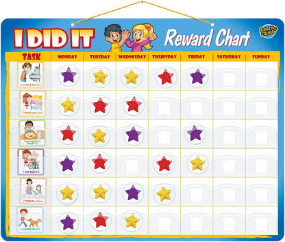 Behavior Reward Chart System - Pad with 26 Chore Charts for Kids, 2800 Stickers to Motivate Responsibility & Good Habits