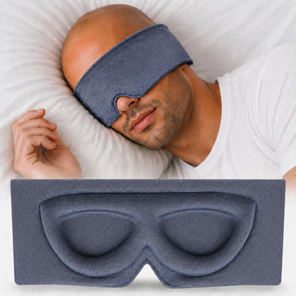 ALASKA BEAR Memory Foam Sleep Mask, Contoured Eye Cups for Women Men, Blue