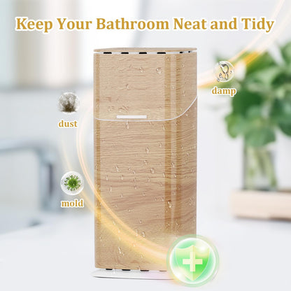 GFWARE Electric Toothbrush Holder with Cover, Ventilated & Drainage, Silver | Detachable 5 Slots Bathroom Organizer for Toothbrush & Toothpaste, Waterproof & Dustproof, Electric Toothbrushes Under 10 In