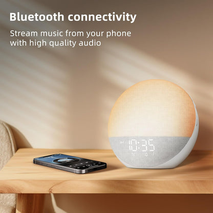 Odokee Sunrise Alarm Clock White Noise Machine: Natural Wake Up Light