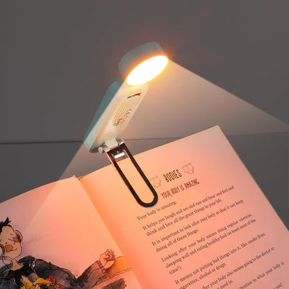 VAVOFO USB Rechargeable Bookmark Reading Light, Blue Light Blocking Amber LEDs for Bedtime Reading - Clip On, 9 Lighting Modes