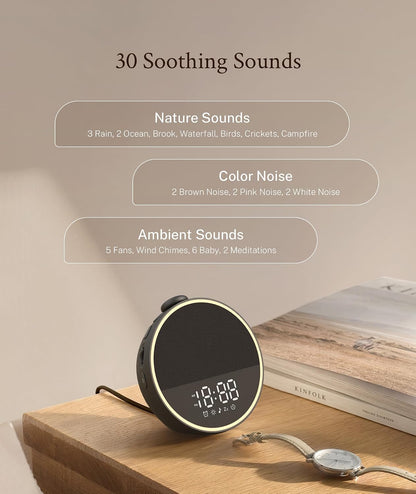 Sound Machine, Alarm Clock, Night Light, Screen-Free Sleep Routine