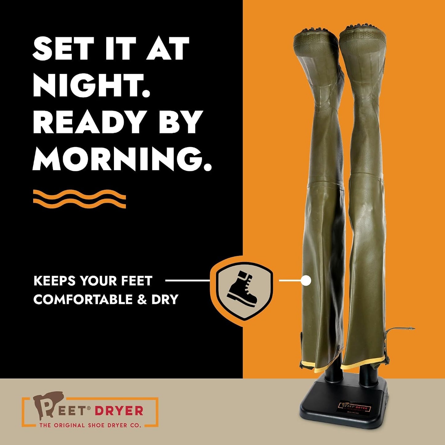 PEET, Original Dryer, Electric Shoe Dryer, Work Boots, Outdoor Gear, Athletic Gear, Silent,Energy-Efficient, Made in USA